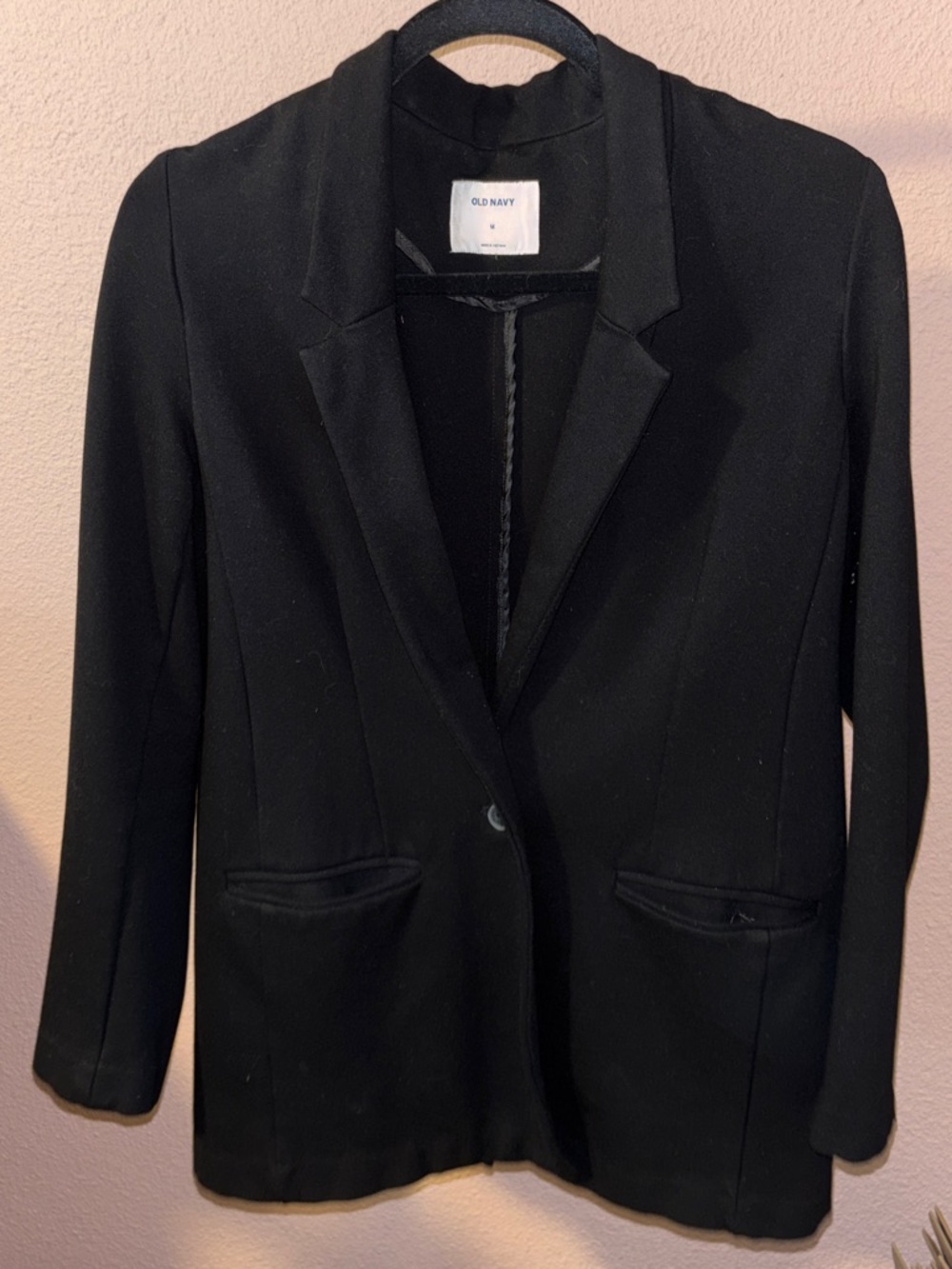 Old Navy Black Women's Relaxed Fit Blazer Jacket